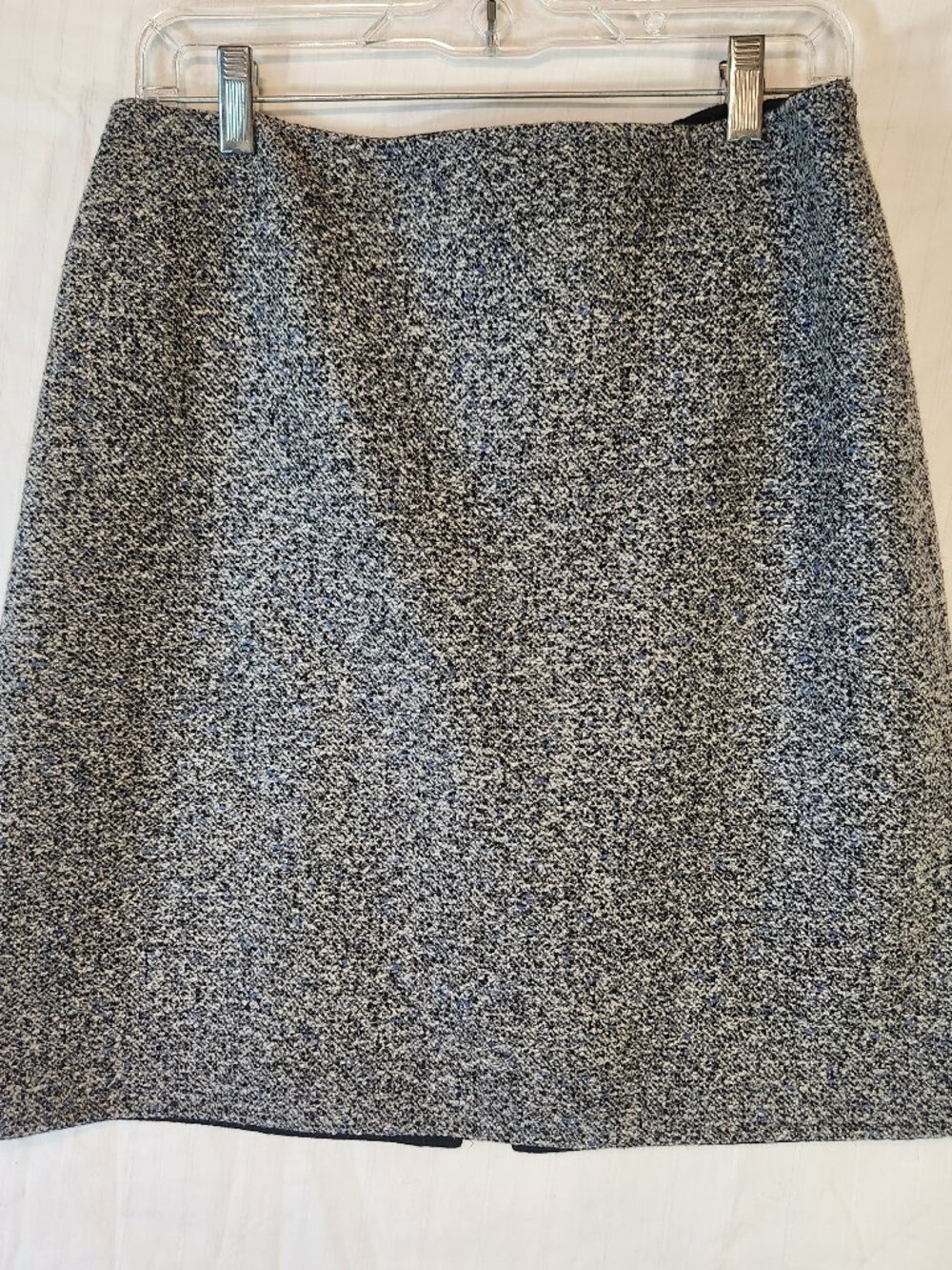 Elie Tahari Flecked Tweed Textured Back Vent Lined Skirt Sz 12 Large Custom